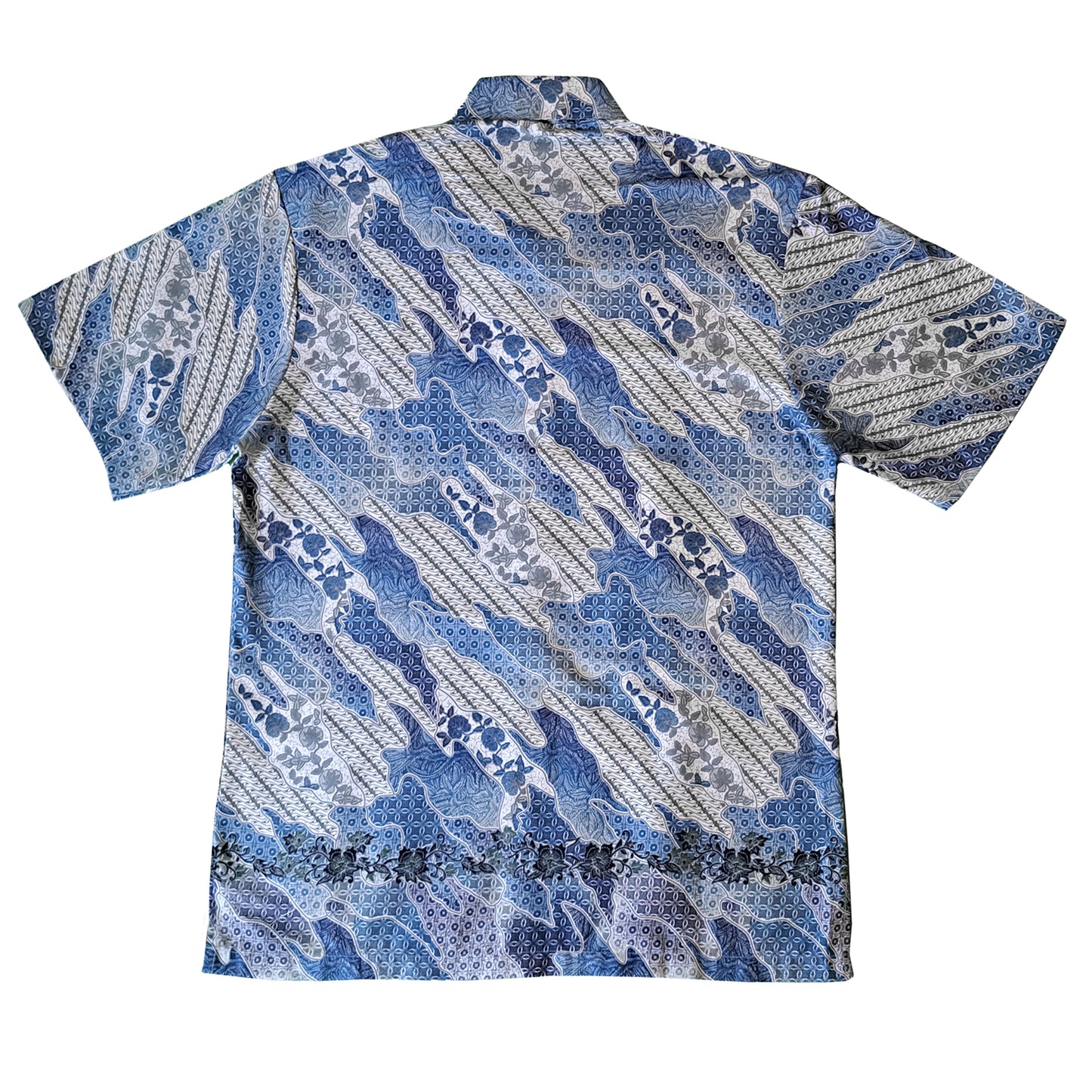 Singapore Modern batik shirts for men: Concealed pocket well tailored, unique prints. short sleeve Batik shirt.