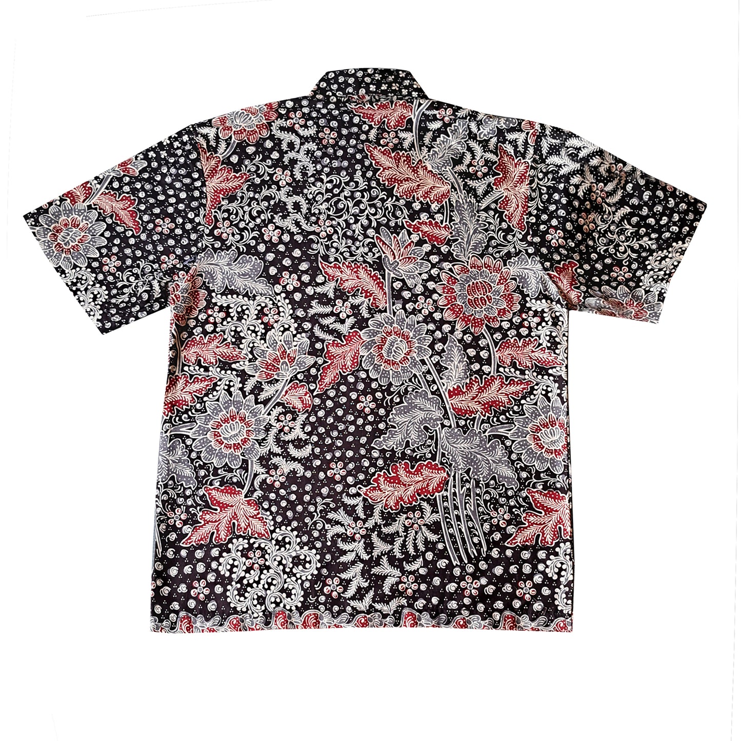 Singapore Modern batik shirts for men: Concealed pocket well tailored, unique prints. short sleeve Batik shirt.