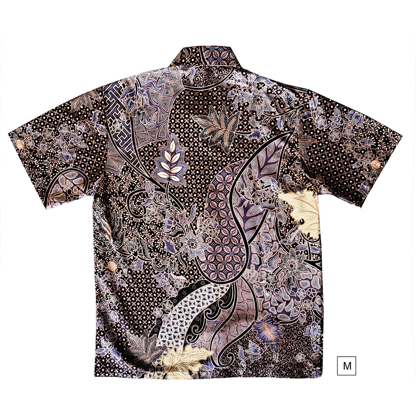 Singapore Modern batik shirts for men: Concealed pocket well tailored, unique prints. short sleeve Batik shirt. Nature and floral prints.