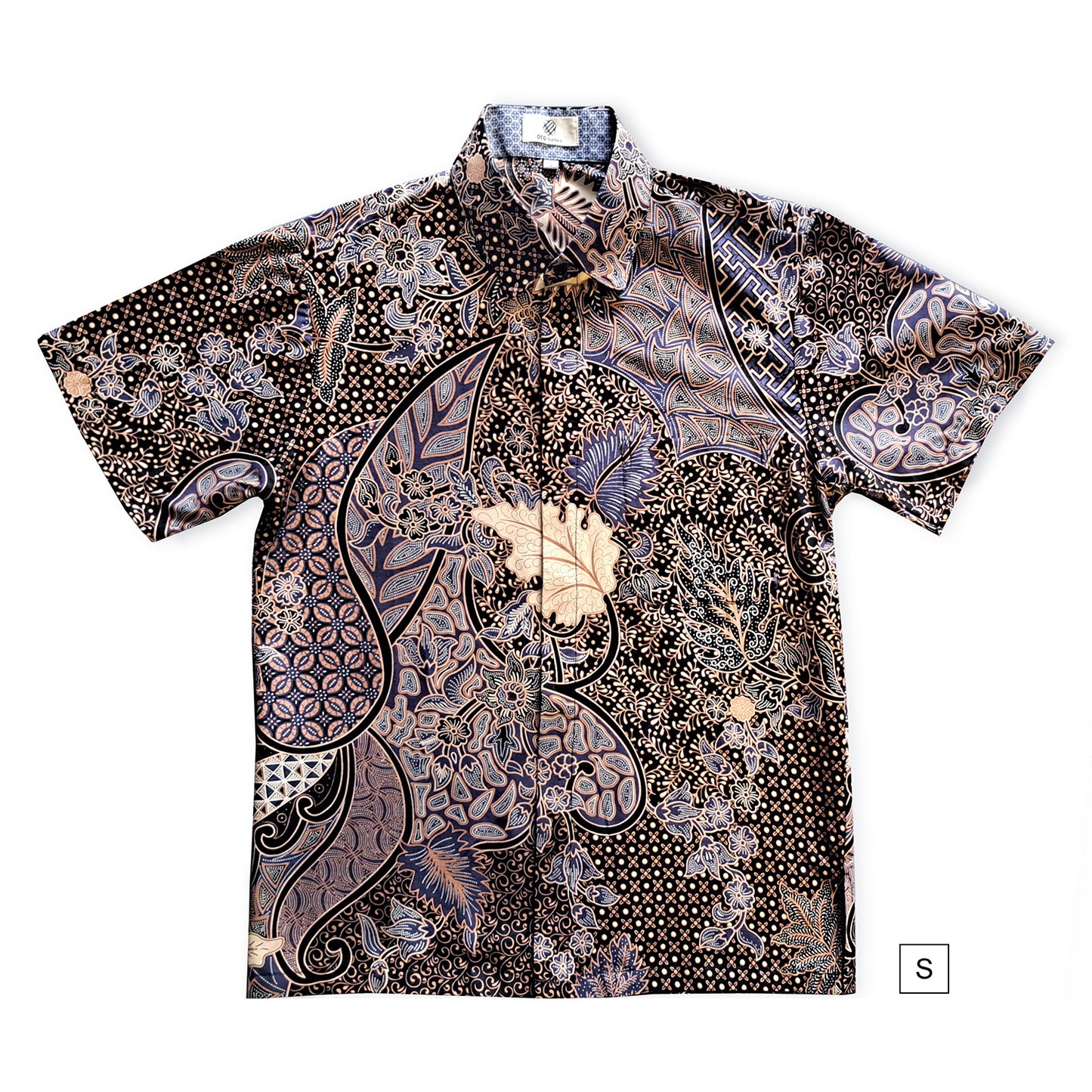 Singapore Modern batik shirts for men: Concealed pocket well tailored, unique prints. short sleeve Batik shirt. Nature and floral prints.