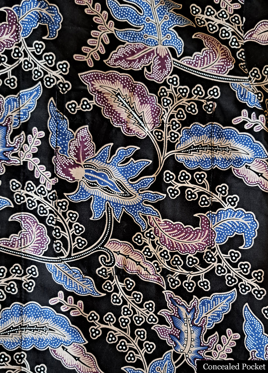 Singapore Modern batik shirts for men: Concealed pocket well tailored, unique prints. short sleeve Batik shirt. Nature and floral prints.