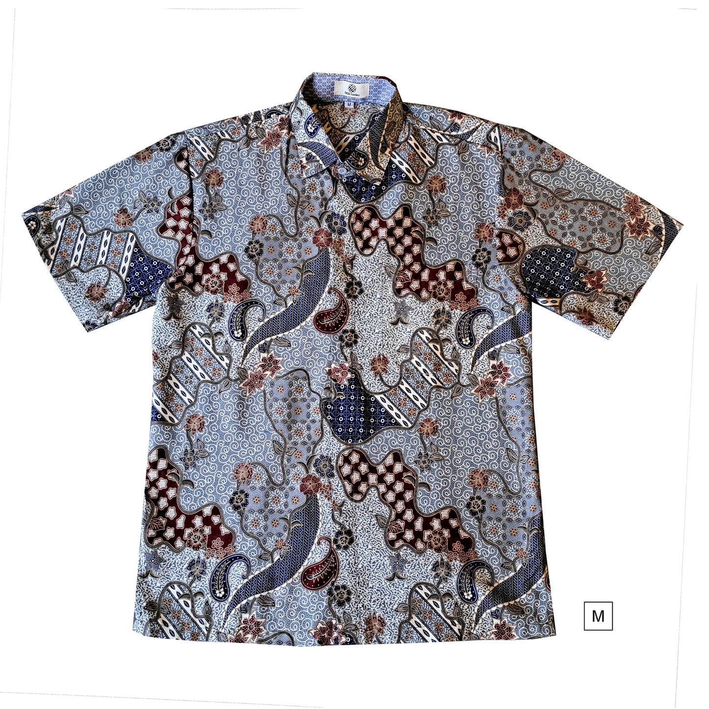 Singapore Modern batik shirts for men: Concealed pocket well tailored, unique prints. short sleeve Batik shirt. Unique and One of a kind Men Shirt.