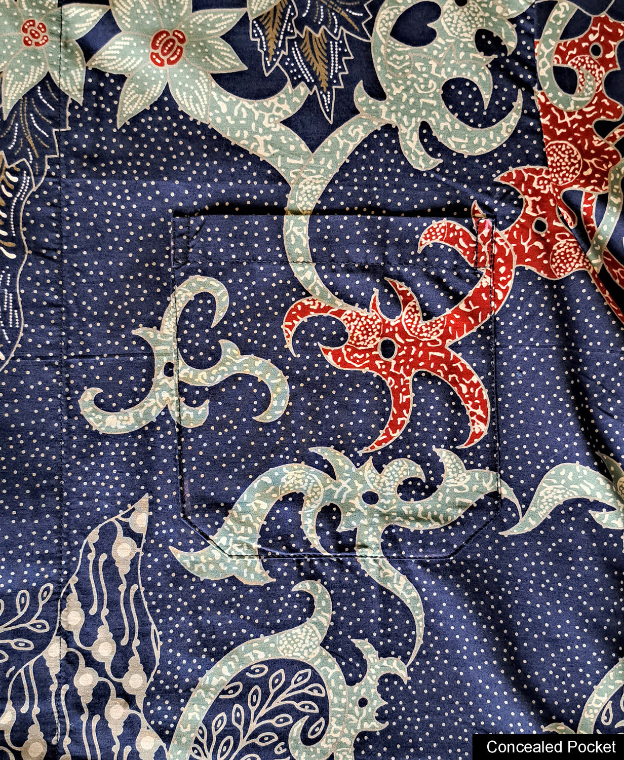 Singapore Modern batik shirts for men: Concealed pocket well tailored, unique prints. short sleeve Batik shirt. Unique Batik Men Shirt.