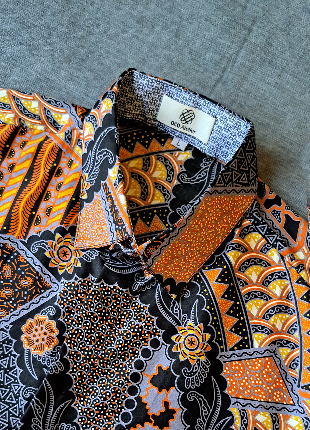 Singapore Modern batik shirts for men: Concealed pocket well tailored, unique prints. short sleeve Batik shirt. Colourful Artistic Batik Men Shirt.