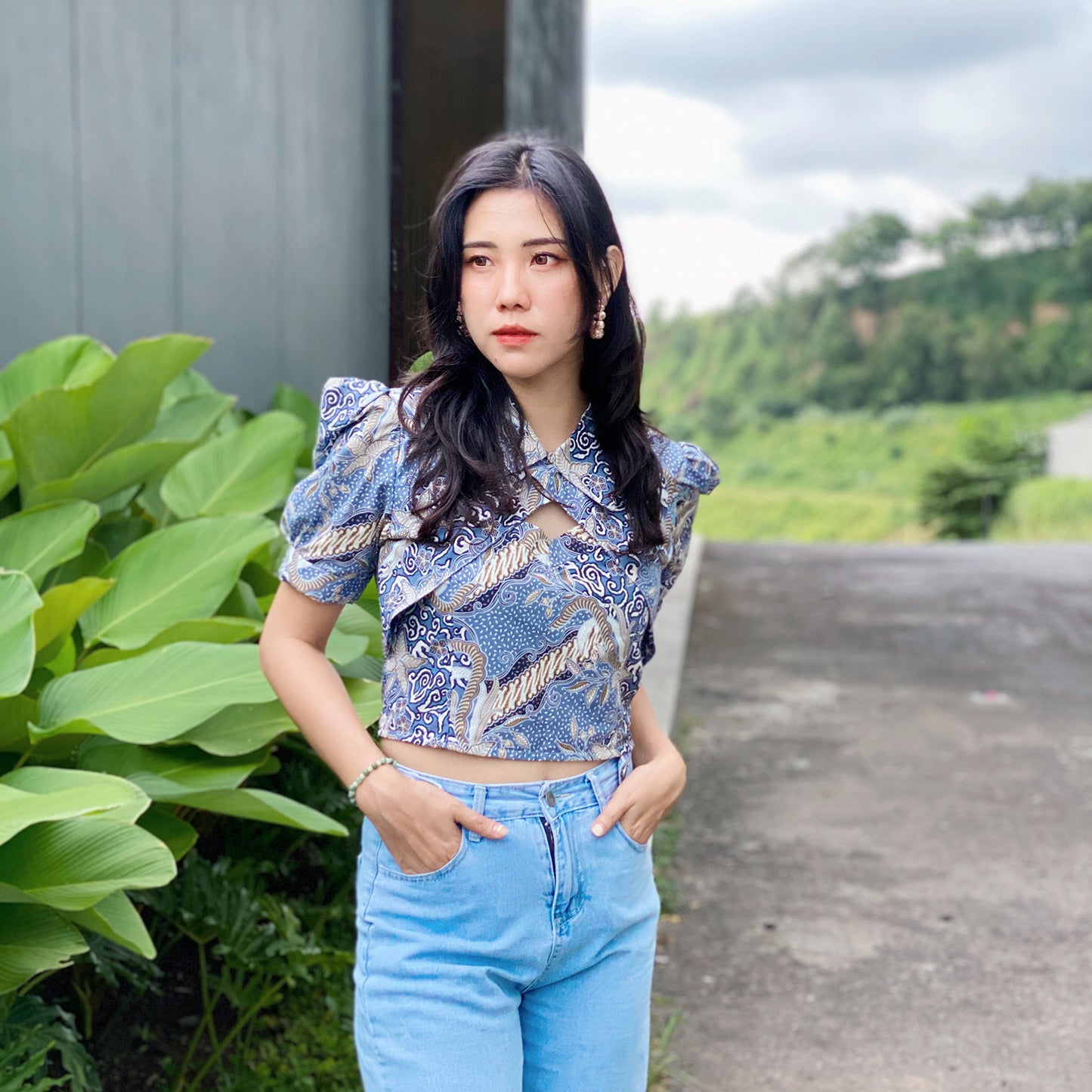 modern classic batik blouse for ladies in singapore. Elegant and modern for batik lover.