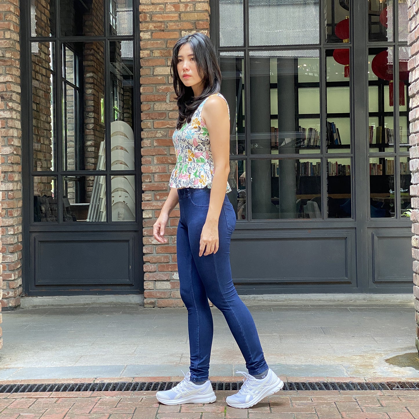 Modern Batik Peplum sleeveless Top, feminine & vibrant for every occasion