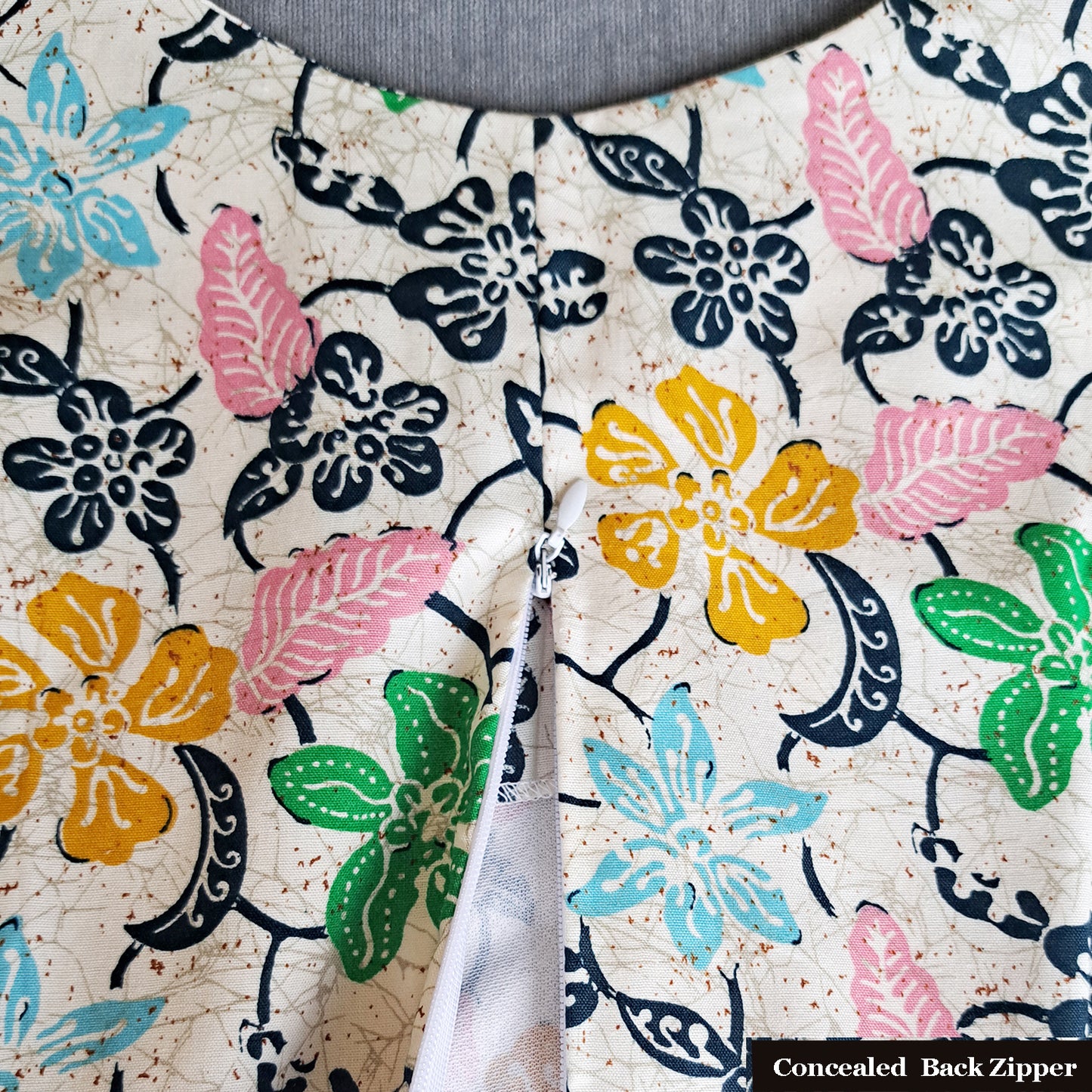 Modern Batik Peplum sleeveless Top, feminine & vibrant for every occasion