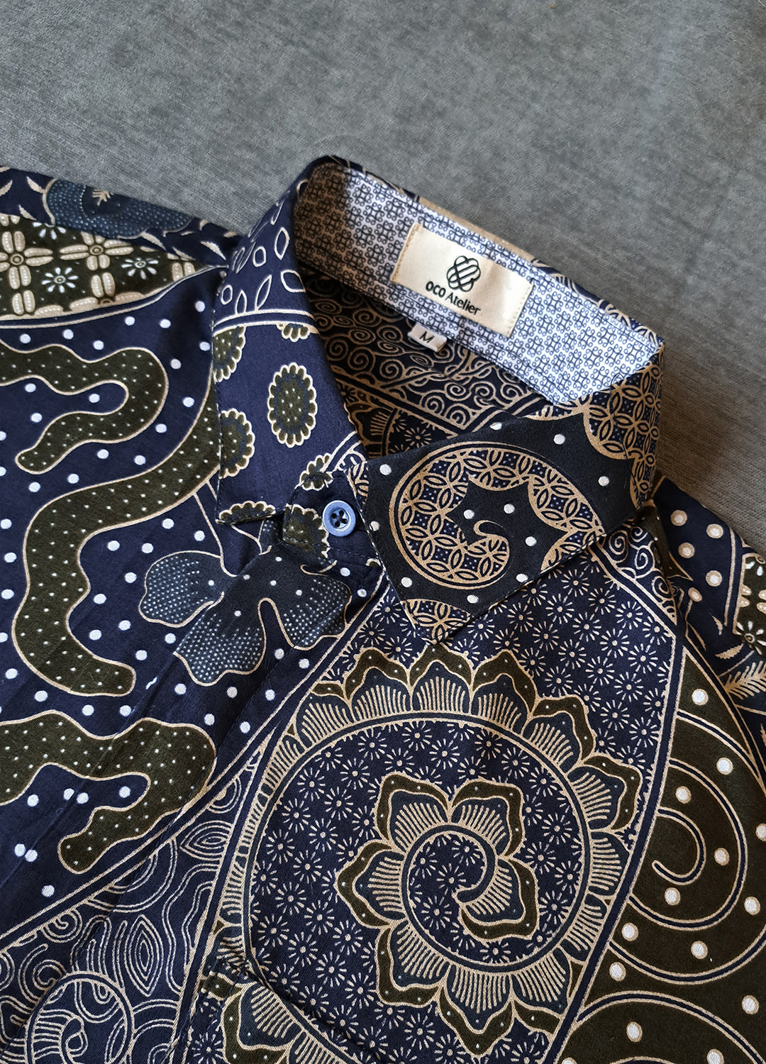 Modern batik shirts for men: Concealed pocket, tailored, unique prints