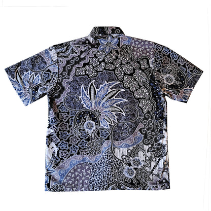 Singapore Modern batik shirts for men: Concealed pocket well tailored, unique prints. short sleeve Batik shirt. 