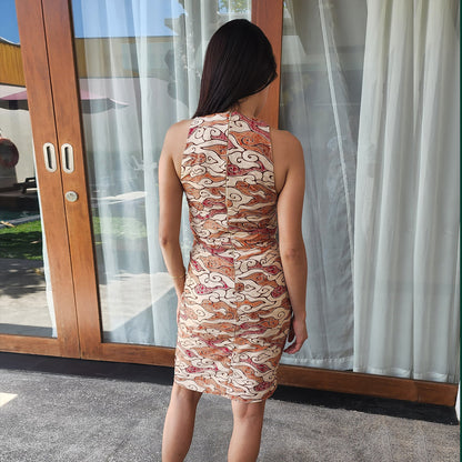 Oco, ocoatelier, batik, sg, singapore, modern, modern batik, batik ladies, classy batik, halter dress,  batik dress. classy dress, everyday batik, batik for occasion, ladies batik, batik lover, vibrant, flowy dress