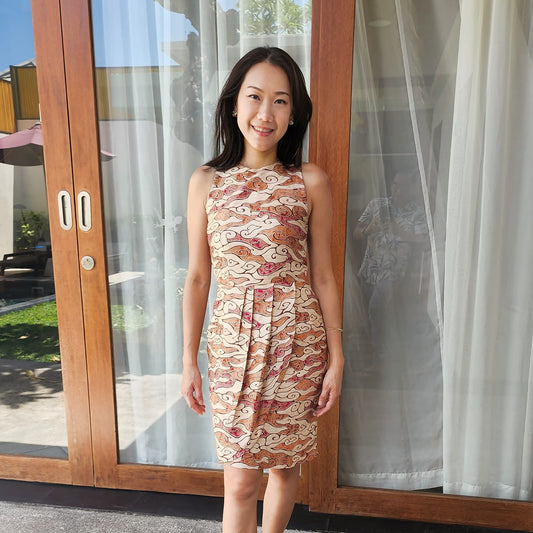 Oco, ocoatelier, batik, sg, singapore, modern, modern batik, batik ladies, classy batik, halter dress,  batik dress. classy dress, everyday batik, batik for occasion, ladies batik, batik lover, vibrant, flowy dress