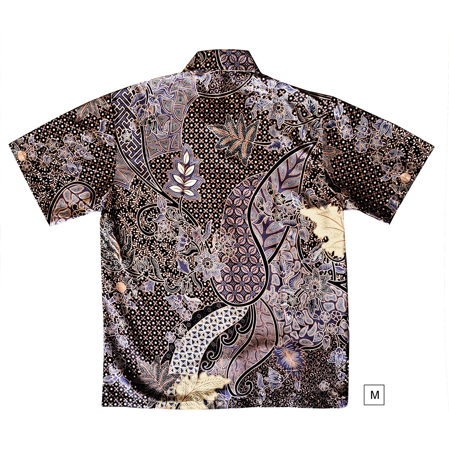 Singapore Modern batik shirts for men: Concealed pocket well tailored, unique prints. short sleeve Batik shirt.  Nature and floral prints.