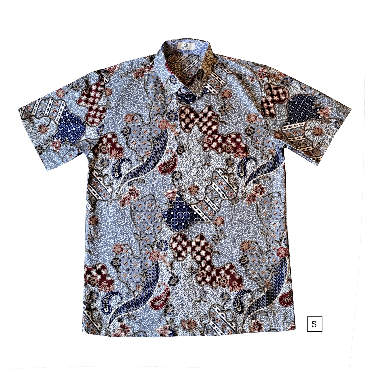 Singapore Modern batik shirts for men: Concealed pocket well tailored, unique prints. short sleeve Batik shirt.  Unique and One of a kind Men Shirt.