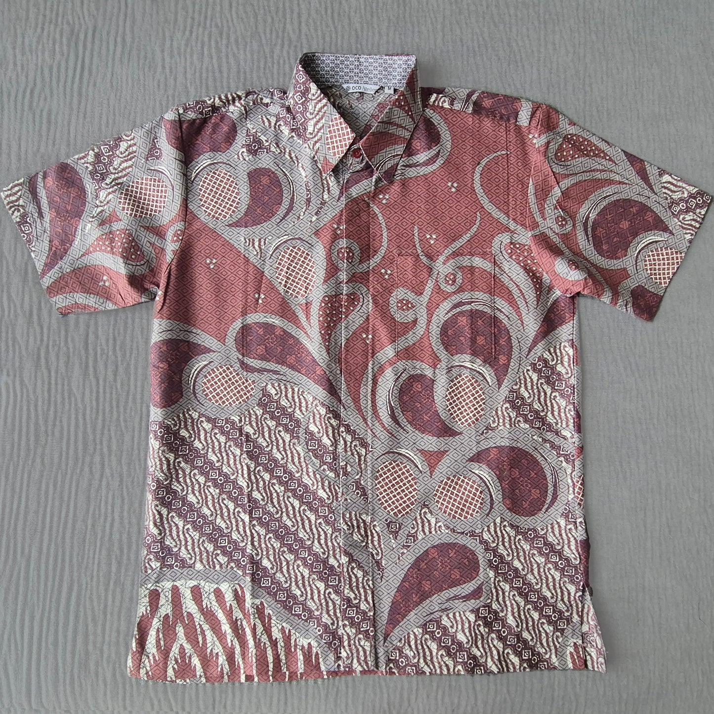 oco, oco atelier, batik, batik shirt, men shirt, sg batik, singapore, unique, customise, customized, shirt, tailored shirt, short sleeve batik, modern batik, batik lover, singapore batik, men batik, batik men, everyday batik, custom shirt, one-of-a-kind, customisation
